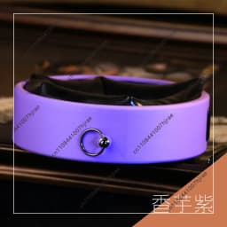 Remote Control Compression Latex Inflatable Electric Collar Type C Charging LED Fluorescent Color Changing