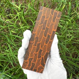 2pieces New Style Damascus Pattern G10 Knife Handle Material Diy Handle Composite Material G-10 Tool Patch Material 130x45x8mm