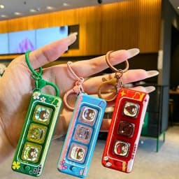 Monchhichi Keycap Clicker Anti Stress Key Cap Keyboard Fidgets Keychains Funny Squishy Bag Charms Accessories 몬치치 키링
