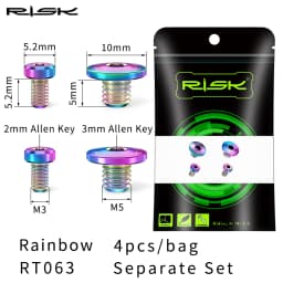 RISK Bicycle Titanium Alloy Screws Bike Cylinder Cap Screw Oil Disc Brake Lever Oil Injection Port XT XTR M615 M675 M785 M8000