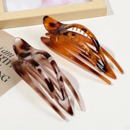 New Leopard Print Swallowtail Flat Hair Clip for Women Girl Large Duckbill Barrettes Hairgrip for Thick Hair Styling Accessories