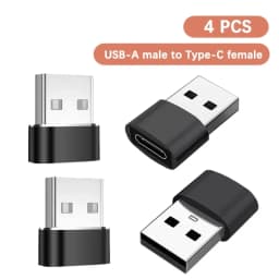 1-6PCS USB C Female to USB A Male OTG Adapter Fast Charging Data Sync Compatible with MacBook Pro Air iPad Surface Galaxy