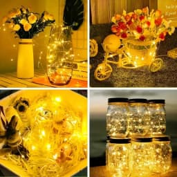 Outdoor Battery Fairy Lights LED Copper Wire String Lights with 8 Modes - IP65 for Garden, Patio, Tree, Yard & Party Decor