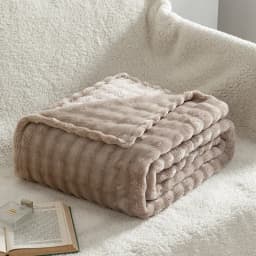 3D Bubble White Plush Blanket Textured Flannel Fleece Soft Warm Cozy Couch Throw Blanket Gift Plaid - Soft Throw Blankets