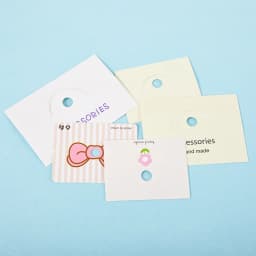 50pcs White Craft Hang Tag Card Display Cards For Necklace Bracelet Earrings Ear Studs Cardboard Package Hair Clips Wholesale