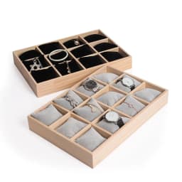 Solid Wood 12 Digit Pillow Plate Watch Bracelet Storage Display Frame - Elegant Organizer for Timepieces And Accessories