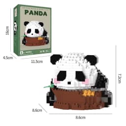 NEW 18 Styles Panda Micro Blocks Building Set Cute Panda Animal Models Kit DIY Assembly Bricks Kids Birthday Christmas Gift