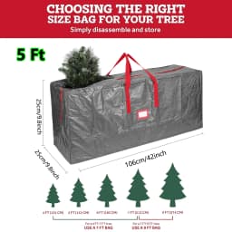 Christmas Tree Storage Bag, Fits 4FT to 9FT Artificial Trees, Waterproof Xmas Storage Box with Durable Handles