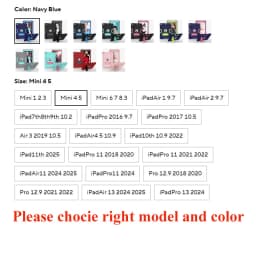 For iPad 11th Pro 11 Air 13 2025 Air 4 5 10th 10.9 7th 8th 9th 10.2 5th 6th 9.7 Air 1 2 3 Mini 1 2 4 5 6 7 Kids Heavy Duty Case