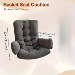 Hammock Rocking Chair Cushion Egg-shape Cushion Available for Garden Living Room Decoration (Without Hanging Basket Seat) Cojin