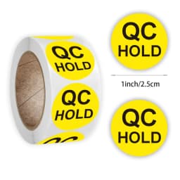 500Pcs QC PASS Adhesive Labels Factory QC Sticker QC Quality Inspection Sticker 1inch Round Seal Stickers Business Supplies