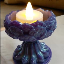 DIY Lotus-Candlestick Silicone Mold Lotus Bracket Resin Mold Lotus Tray Ornaments Epoxy Casting Mold Home Decoration
