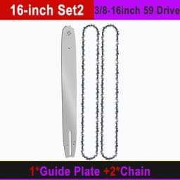 Electric Chainsaw Chain Long-lasting 16" Chain Saw Blade w/ 59 Drive Links 3/8"LP Pitch Premium Alloy Rounded Teeth for Woodwork