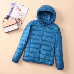 Fashionable Lightweight down Cotton Jacket Women's Short Stand Collar Hooded Slim Fit Autumn Winter plus Size Outerwear