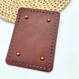 Rectangle Shaped PU Bag Bottom For Knitted Bag Crochet Bag Durable Bag Bottom With Rivet Bag Accessorie