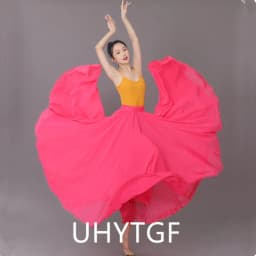 Women Assorted Gauze Skirt Large Swing Ballet Practice Clothes 720 Degree Chiffon Skirt Gypsy Long Skirts Women Dancer Wear 2551
