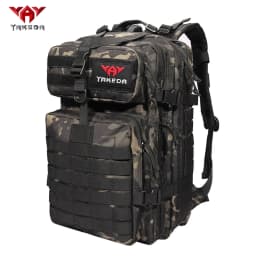 YAKEDA Lightweight Outdoor Mountaineering Backpack 45L Large Capacity Camouflage Bag Load Reducing Air Cushion Strap