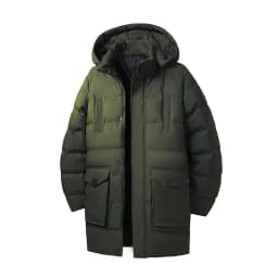 Mens Winter Plus Size Mid Length Cotton Padded Coat New Korean Style Casual Fashion Versatile Warm Loose Fit Outer Top For Male