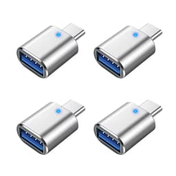 NNBILI 1-5pcs USB 3.0 To Type C Adapter LED OTG To USB C Male To USB A Female Connector For HUAWEI Samsung Xiaomi POCO Adapters