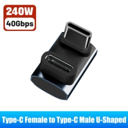 240W USB C to C Adapter 40Gbps 8K 60Hz 90 Degree Converter Type C Adapter for MacBook iPhone 15 16 17 Pro Tablet High Transfer