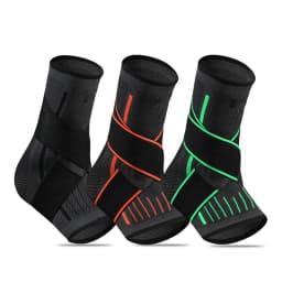 Adjustable Ankle Support Compression Ankle Brace Protector for Running Soccer Basketball Nylon Knitted Bandage Ankle Strap