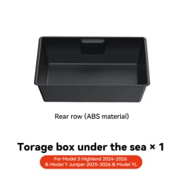YZ For Tesla Model Y Juniper YL Underseat Storage Box Seats Drawer TPE Hidden Storage Tray Push Pull Car Organizer Accessories