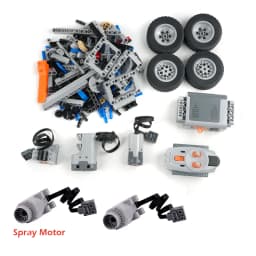 DIY Remote Control Four-wheel Drive Vehicle Building Blocks Compatible Spray Motor Chassis Car Puzzle MOC Bricks Toys Boys Gifts