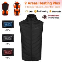 High Quality Smart Safety Outdoors Heated Vest Coat Jackets Men's Women's Heating USB Electric Jacket Warm Clothing Plus Size
