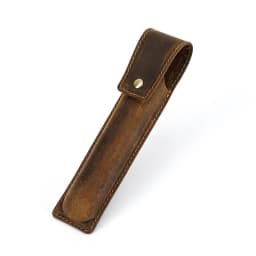 Handmade Cowhide Pen Holder For 1 2 3 Pens Crazy Horse Leather Pencil Case Pouch Storage Bag Stationery School Office Supplies