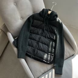 Lagabogy 2025 New Autumn Winter Knitted Patchwork White Duck Down Jacket Women Drawstring Hooded Warm Lightweight Puffer Coat