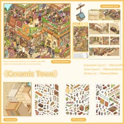 HEYBAO Anniversary Mini Scene Book | Japanese Retro Comic Stickers & Cards, for Journal & Scrapbook Decor