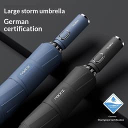 Automatic Reverse Fold Umbrella Step-Close Large Windproof Durable Car-Friendly All-Weather Sun/Rain
