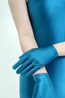XClocKNYoung satin glossy gloves satin connected finger gloves short high elasticity gloves shiny role-playing dress gloves