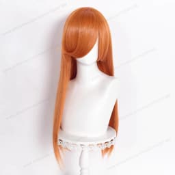 60cm Long Straight Cosplay Synthetic Wig With Bangs Golden Yellow Green Blonde Purple Heat Resistant Hair Anime Wigs + Wig Cap