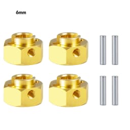 YEAHRUN 5/6/8/9/10/12mm Brass Wheel Hub Hex Extended Adapter for Axial SCX10 III AXI03007 AXI03004 Capra 1/10 RC Crawler Car