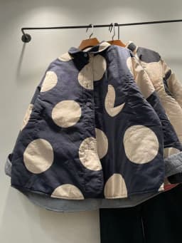 Winter Women's Long Sleeve Cotton Shirt Double Sided Wear Polka Dot Warm Cotton Jacket Coat Female Fashion Korean Style