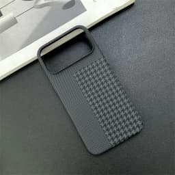Carbon Fiber Pattern Chessboard Style Phone Case for iPhone 17 Pro Max 16 15 14 13 Contrast Clash Color Ultra Thin Bumper Cover