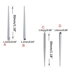 Stainless Steel Perforation Auxiliary Guide Rod Internal and External Thread Rod Puncture Tattoo Belly Button Nail Rod