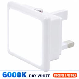 Melery Auto 0.3W LED Night Light UK Plug in Warm/Day White Dusk Till Dawn Daylight Sensor Smart Energy Saving Design Home Office