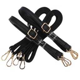 New Yu Black Leather Bag Strap Single Shoulder Crossbody Bag Long Strap School Bag Backpack Accessories Women's Bag Belt