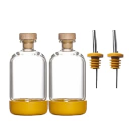 Inmeet Bar Professional 2PCS Immersion Bottle Set Multi-use Glass Bottle with Stopper for Wine Juice Oil Household Use