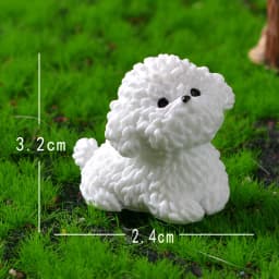 3D Cute Mini Puppy Shoe Decoration Set Detachable Diy Bichon Frise Dog Figurines Accessory, Used For Clogs, Holiday Party Gifts