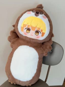 Tanjiro Kamado Plush Pillow Soft Detachable Scarf Nezuko Kamado Throw Pillow Cute Fluffy Home Decor Decoration Collection Gifts