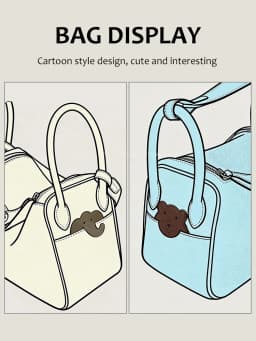 Cute Handmade Sheepskin Animal Bookmarks | Bag Sticker & Pendant | Creative Bag Accessory Gift
