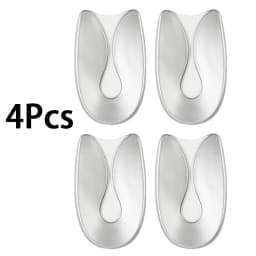 2pcs/4pcs Gel Heel Protectors Shock Absorbing Insoles Soft Elastic Silicone Heel Cushions Foot Care Products Fasciitis Insoles