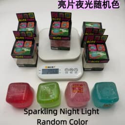 New Schylling Needoh Nice Cube Squishy Stress Toy Glow In The Dark Slow Rebound Sensory Glitter Pressure Relief For Adults gifts