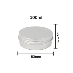 5-10pcs 5g - 100g Empty Aluminum Tins Cans Silver Metal Round Cans with Screw Lid for Salve Spices Candles Lipstick