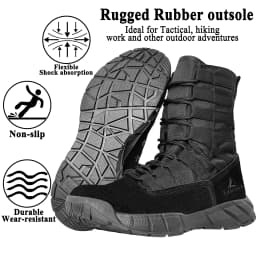 LAHORS® Lightweight Suede Leather Tactical Combat Boot Men Outdoor Hiking Desert Army Shoes Breathable Male Ankle Boots Man Made