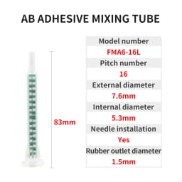 250pcs Epoxy Mixing Nozzle, Static Mixing Nozzle Head, Mixing Tube, Suitable for AB Glue Gun Applicator Static Mixer
