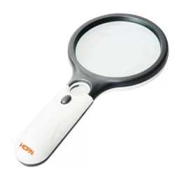 White Magnifying Glass Handheld 45X Magnifier With 3 LED Light For Reading Magnifying Glass Jewelry Loupe